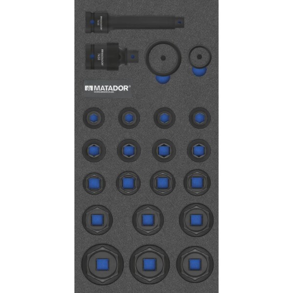 Matador Schraubwerkzeuge sada vložiek zástrčného kľúča nárazového skrutkovača, 1/2 (12.5 mm), 22-dielna, 81647475; 81647475