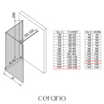 CERANO - Sprchová zástena Walk-in Onyx Corner Cube Ľ/P - 8 mm - hranatá vzpera - chróm, bronzové sklo - 150x130x200 CER-688441
