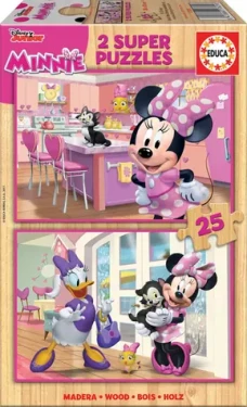Educa Drevené puzzle Minnie