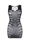 Dámske erotické šaty Paola - BEAUTY NIGHT FASHION černá S/L