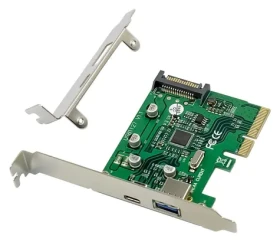 Conceptronic / PCI Express karta / 1x USB-C + 1x USB-A 3.2 Gen2 / 10 Gbps / SATA napájací konektor / hot-swap (EMRICK09G)