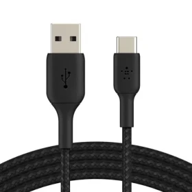 Belkin BOOST CHARGE kábel opletený USB-A na USB-C čierna / 3M (CAB002bt3MBK)