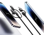 USAMS SJ645U U85 fialová / Dátový kábel / 6v1 / USB-C, USB, Lightning, Micro-USB / 100W PD / 1,2m (SJ645USB02)