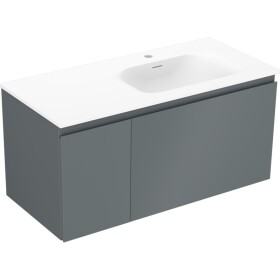 MEXEN/S - Orio kúpeľňová skrinka 100 cm s umývadlom Vela pravá, 1S, 1D, grafit mat/biela mat 91A13-10047-3-BBFF66-W23P01