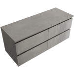 CERANO - Kúpeľňová skrinka Carole + doska pod umývadlo Navira Slim - 18 mm - betónovo šedá - 120x49,8x46 CER-8050BD82983