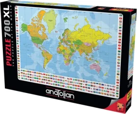 ANATOLIAN Puzzle Politická mapa sveta XL