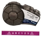 BRADY Vinylová páska biela na fialovej pre BMP21, IDPAL, LABPAL / Páska do tlačiarne štítkov / Vinylová / 9,53 mm x 6,4 m (M21-375-595-PL)