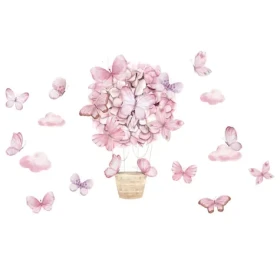 Sipo Nástenné samolepky do detskej izby, Pink Butterflies (SPWS63029)