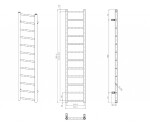 SAPHO - DINA vykurovacie teleso 300x1380 biely IR363W