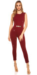 Sexy KouCla PaRtY TimE Glitter Jumpsuit BORDEAUX XS