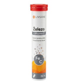 LIVSANE Železo + vitamín C 20 šumivých tabliet