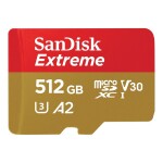 SanDisk Extreme pamäťová karta micro SDHC 512 GB Class 10 UHS-I nárazuvzdorné , vodotesné; SDSQXAV-512G-GN6MA