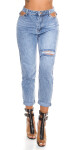 Sexy Mom Fit Highwaist Jeans mit Cut-Outs denimblue