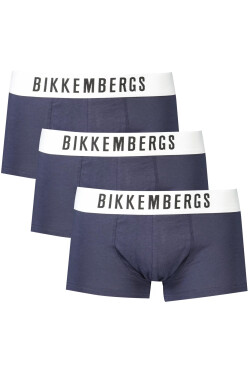 3PACK Pánske boxerky Bikkembergs tmavomodré L