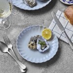 House Doctor Dezertný tanier Scallop Light Blue