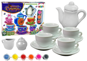 Mamido Kreatívny čajový set DIY Farby na porcelán