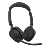 JABRA Evolve3 65 Stereo Link 390c MS Stand čierna / Slúchadlá / Bluetooth / USB-C / stojanček (36599-999-889)