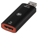 HAMA Video Recording Stick USB-HDMI čierna / Video grabber / 4K UHD (4096x2160) / Hliníkové telo (74257)
