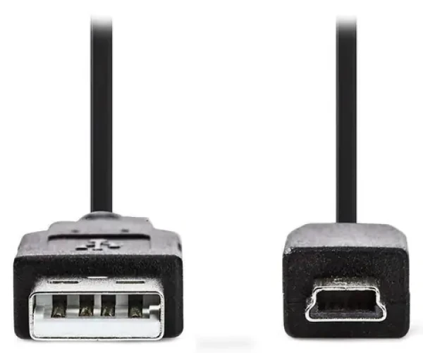 Nedis kábel USB 2.0 A - Mini USB 5pin čierna / Kábel USB / 2 m (CCGL60300BK20)