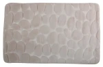 MSV Pebbles kúpeľňová predložka 50 x 80 cm béžová / PU pena / protišmyková