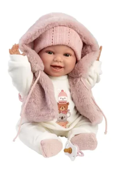 Llorens 63814 NEW BORN - realistická bábika bábätko so zvukmi a mäkkým látkovým telom - 38 cm