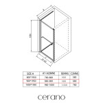 CERANO - Sprchové posuvné dvere Versaro L/P - 6 mm - chróm, transparentné sklo - 90x195 - zasúvacie CER-8050BD80345