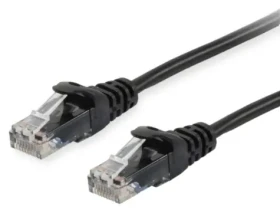 Equip UTP Cat6 čierna / Patch kábel / U/UTP / RJ-45 / 2 m (625451)