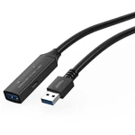 MicroConnect Active predlžovací kábel USB3.0 A (M) - USB3.0 A (F) 10m čierna / 5000Mbit/s (USB3.0AAF10A)