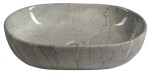 SAPHO - DALMA keramické umývadlo na dosku, 59x42cm, grigio 413