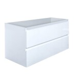 Kúpeľňová skrinka s krycou doskou SAT B-Way 99x50x45 cm biela lesk BWAY2100WDOAK BWAY2100WDOAK