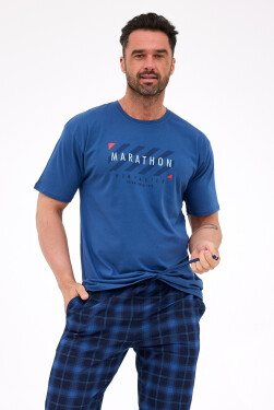 Cornette 462/302 Marathon 2 cr/r S-2XL pánske pyžamo džínovina XXL