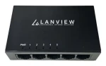 Lanview Switch Unmanaged 5 portov / Switch / 5x Gigabit Ethernet / 10/100/1000 Mbit/s / kovový (LVN-DESK-5PORT-1G)