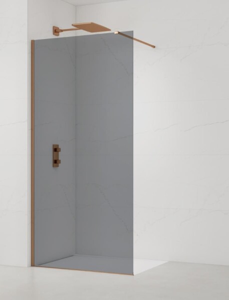 Sprchová zástena SAT Walk-in 140 cm brúsený rose gold SATBWI140KSPRRG SATBWI140KSPRRG