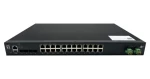 LevelOne IXP-2871 / Priemyselný riadený switch / 24x GbE PoE+ / 4X SFP+ / 370W PoE / L2+ (IXP-2871)