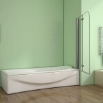 H K - Vaňová zástena S22 100x140cm - dvojdielna sklopná, číre sklo SE-S22-100