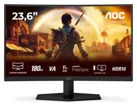 23.6" AOC C24G42E čierna / Monitor / VA / Full HD / 180 Hz / 0,5 ms / 2x HDMI + DP / VESA / repro (C24G42E)