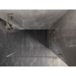 MEXEN/S - Lunar-B L sprchový kút dvere krídlové pravá 100 x 80, transparent, zlato kartáčovaná 832L-100-080-55-00-P