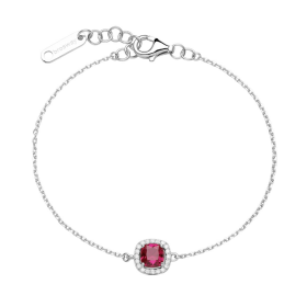 Brosway Slušivý strieborný náramok s kubickými zirkónmi Fancy Passion Ruby FFB130