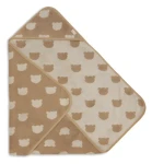 Jollein Osuška s kapucňou froté Jacquard Teddy Bear / Osuška s kapucňou / 75×75 cm / 100% bavlna / 0-3 roky (534-514-68169)
