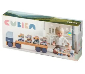 CUBIKA Pastel 15924 Kamión s autami - drevená skladačka