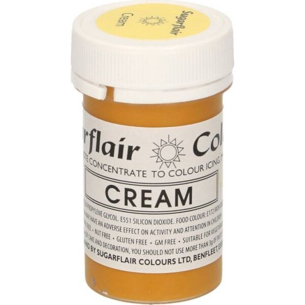 Gélová farba cream 25 g - Sugarflair - Sugarflair