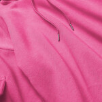 Krátká růžová dámská tepláková mikina se stahovacími lemy model 17202560 J.STYLE Barva: odcienie różu, Velikost: