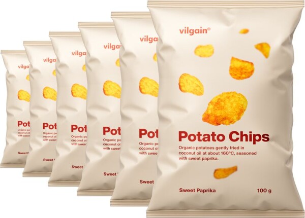Vilgain Zemiakové chipsy BIO – 6× sladká paprika 100 g