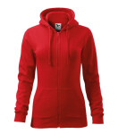 Trendy mikina na zips pre ženy červená S