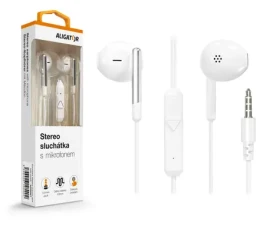 Aligator Slúchadlá AE008 / Stereo / Jack / Drôt / Biela (AE008WT)
