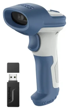 Inateck BCST-73 biela/modrá / Snímač čiarových kódov / 1D/2D / Bluetooth / bezdrôtová (BCST-73_WHITE BLUE)