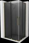 MEXEN/S - Velar Duo sprchovací kút, posuvné dvere 100 x 90, grafit, zlato 871-100-090-42-50