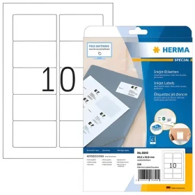 Herma Etikety pre atramentové tlačiarne 83,8x50,8 mm / Etikety / A4 / biele / 250 ks (8840)