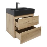 Kúpeľňová skrinka 2 zásuvková s umývadlom SAT B-Way 59x50x45 cm dub mat BWAY260OAKU2B2B BWAY260OAKU2B2B