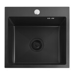 REA REA - Oceľový drez Leo 40 Black ZLE-06002